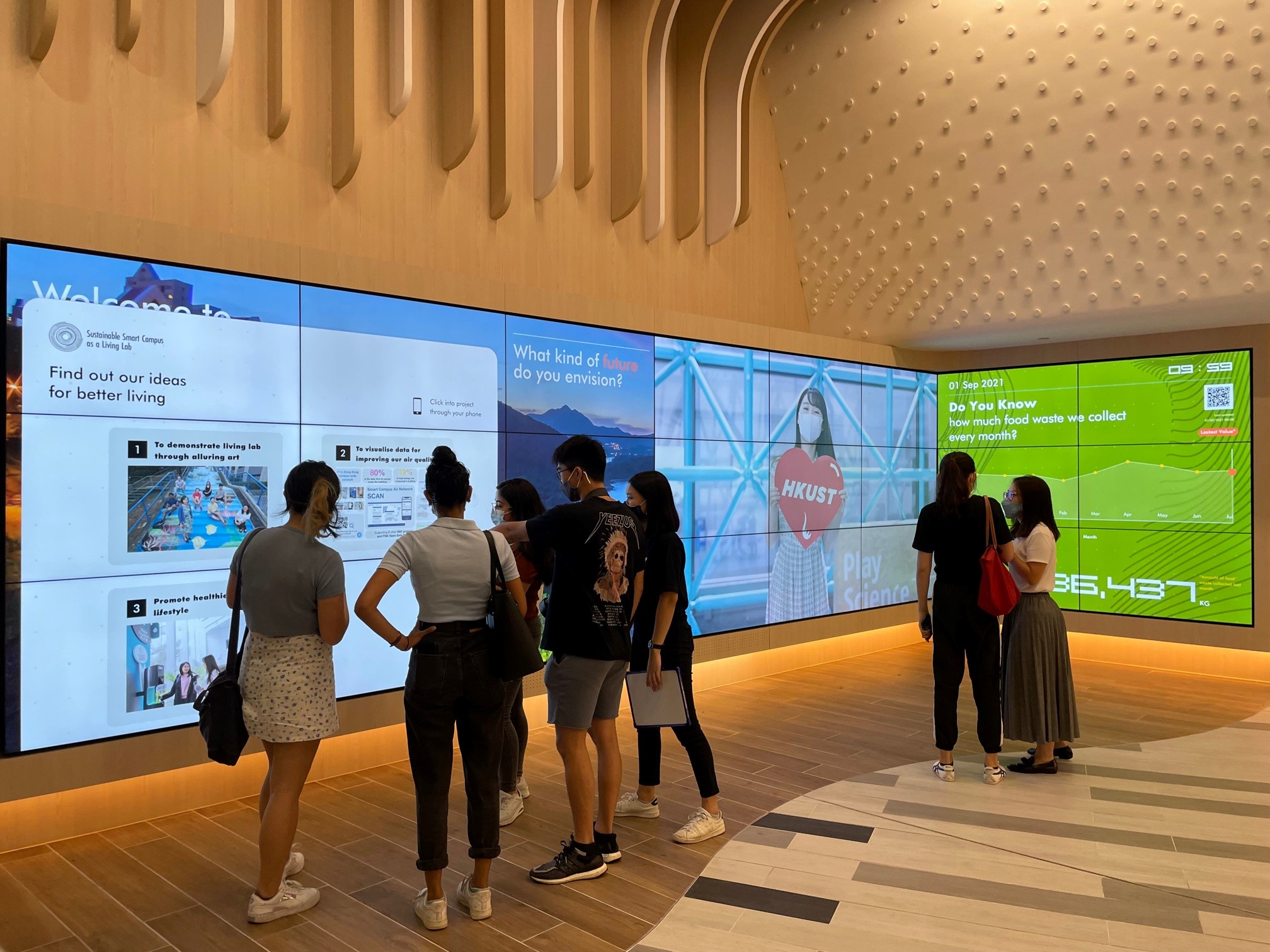 科大于校园设立SSC Hub，师生可以透过电子互动屏幕，了解校内可持续发展项目的实时数据及成果