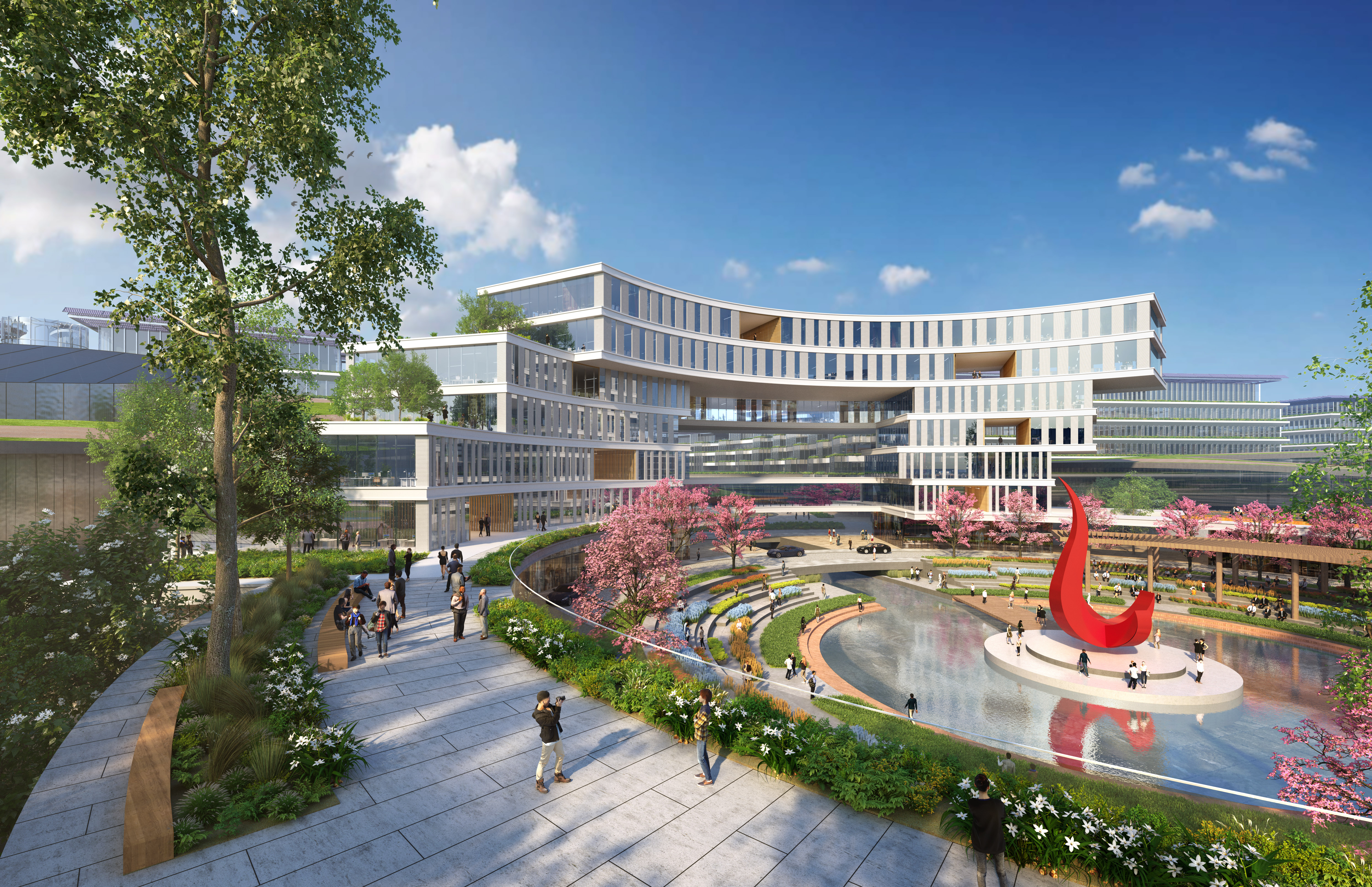 智能交通是科大正在筹建的广州校区重点学科之一。图為广州校园效果图。