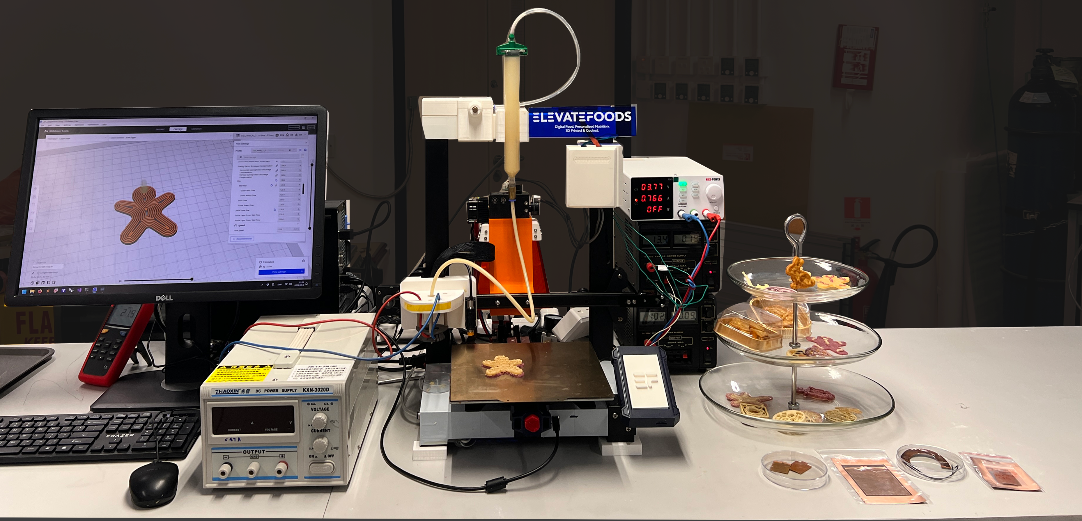 The integrative 3D food printer and AI digital food design platform